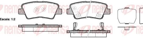 Remsa 1362.02 - Тормозные колодки, дисковые, комплект autospares.lv