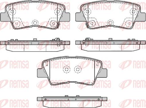 Remsa 1362.85 - Тормозные колодки, дисковые, комплект autospares.lv