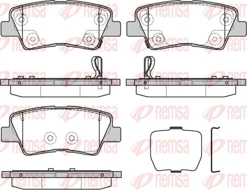 Remsa 1362.30 - Тормозные колодки, дисковые, комплект autospares.lv