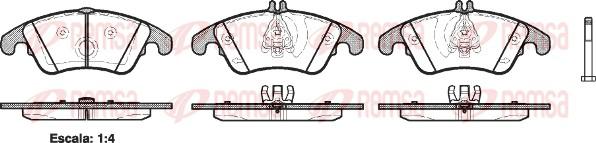 Remsa 1304.00 - Тормозные колодки, дисковые, комплект autospares.lv