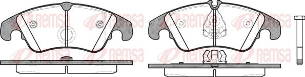 Remsa 1304.10 - Тормозные колодки, дисковые, комплект autospares.lv