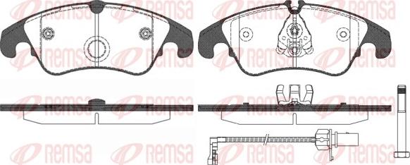 Remsa 1304.31 - Тормозные колодки, дисковые, комплект autospares.lv