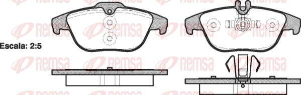 Remsa 1305.00 - Тормозные колодки, дисковые, комплект autospares.lv