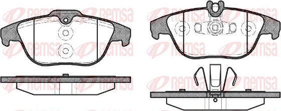 Remsa 1305.20 - Тормозные колодки, дисковые, комплект autospares.lv