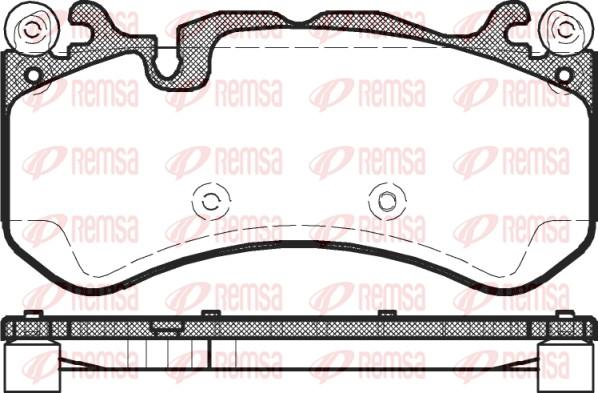 Remsa 1300.00 - Тормозные колодки, дисковые, комплект autospares.lv