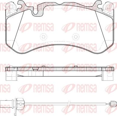 Remsa 1300.30 - Тормозные колодки, дисковые, комплект autospares.lv