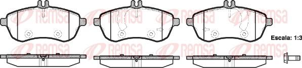 Remsa 1301.00 - Тормозные колодки, дисковые, комплект autospares.lv