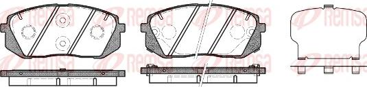 Remsa 1302.22 - Тормозные колодки, дисковые, комплект autospares.lv