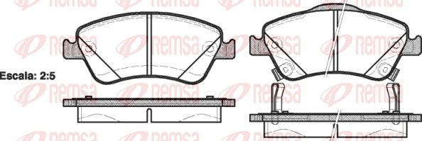 Remsa 1310.02 - Тормозные колодки, дисковые, комплект autospares.lv