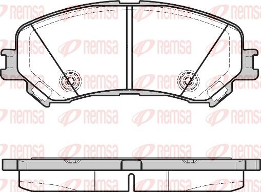 Remsa 1318.20 - Тормозные колодки, дисковые, комплект autospares.lv