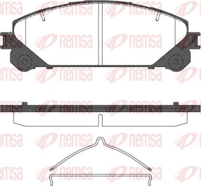 Remsa 1312.00 - Тормозные колодки, дисковые, комплект autospares.lv