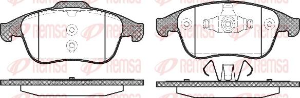 Remsa 1389.00 - Тормозные колодки, дисковые, комплект autospares.lv