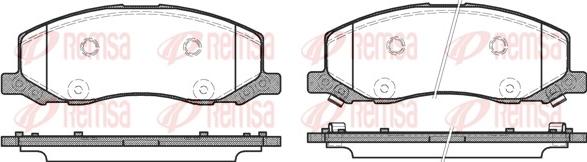 Remsa 1386.02 - Тормозные колодки, дисковые, комплект autospares.lv