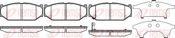 Remsa 1381.11 - Тормозные колодки, дисковые, комплект autospares.lv