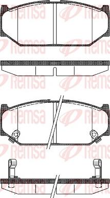 Remsa 1381.12 - Тормозные колодки, дисковые, комплект autospares.lv