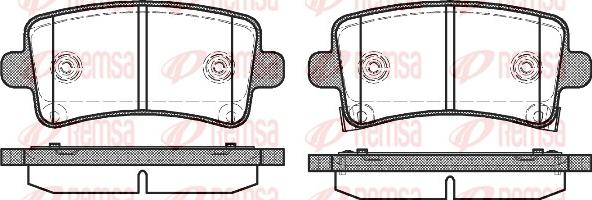 Remsa 1388.04 - Тормозные колодки, дисковые, комплект autospares.lv