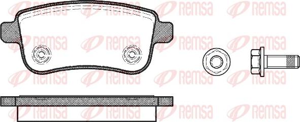 Remsa 1387.00 - Тормозные колодки, дисковые, комплект autospares.lv