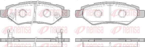 Remsa 1335.02 - Тормозные колодки, дисковые, комплект autospares.lv