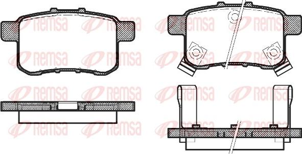 Remsa 1332.02 - Тормозные колодки, дисковые, комплект autospares.lv