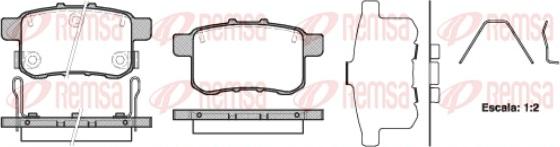 Remsa 1332.12 - Тормозные колодки, дисковые, комплект autospares.lv