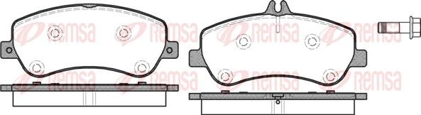 Remsa 1377.00 - Тормозные колодки, дисковые, комплект autospares.lv