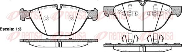 Remsa 1298.00 - Тормозные колодки, дисковые, комплект autospares.lv