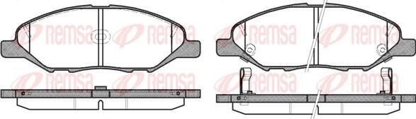 Remsa 1293.02 - Тормозные колодки, дисковые, комплект autospares.lv