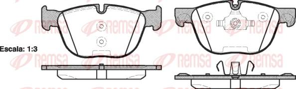 Remsa 1297.00 - Тормозные колодки, дисковые, комплект autospares.lv