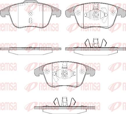 Remsa 1249.50 - Тормозные колодки, дисковые, комплект autospares.lv