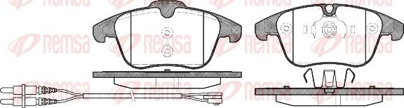 Remsa 1249.01 - Тормозные колодки, дисковые, комплект autospares.lv