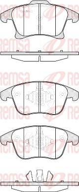 Remsa 1249.20 - Тормозные колодки, дисковые, комплект autospares.lv