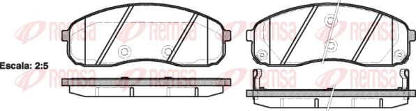 Remsa 1244.02 - Тормозные колодки, дисковые, комплект autospares.lv