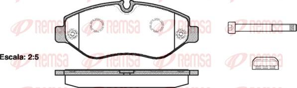 Remsa 1245.00 - Тормозные колодки, дисковые, комплект autospares.lv