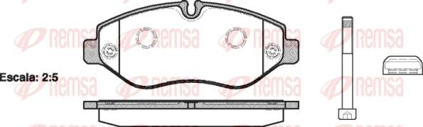 Remsa 1245.10 - Тормозные колодки, дисковые, комплект autospares.lv