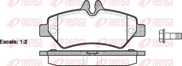 Remsa 1246.00 - Тормозные колодки, дисковые, комплект autospares.lv