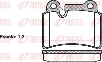 Remsa 1240.00 - Тормозные колодки, дисковые, комплект autospares.lv