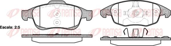 Remsa 1248.00 - Тормозные колодки, дисковые, комплект autospares.lv