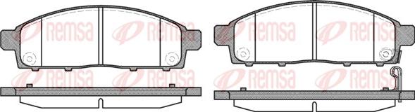 Remsa 1242.01 - Тормозные колодки, дисковые, комплект autospares.lv