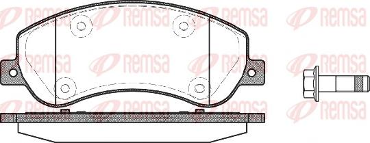 Remsa 1250.00 - Тормозные колодки, дисковые, комплект autospares.lv