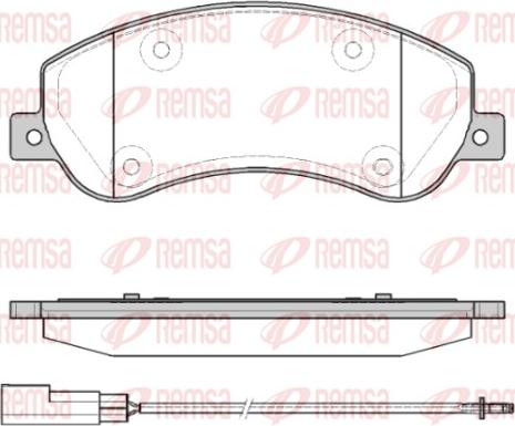 Remsa 1250.11 - Тормозные колодки, дисковые, комплект autospares.lv