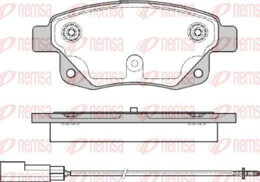 Remsa 1252.01 - Тормозные колодки, дисковые, комплект autospares.lv