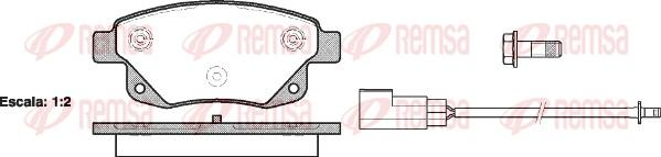 Remsa 1252.02 - Тормозные колодки, дисковые, комплект autospares.lv