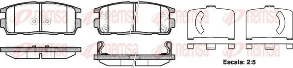 Remsa 1260.12 - Тормозные колодки, дисковые, комплект autospares.lv