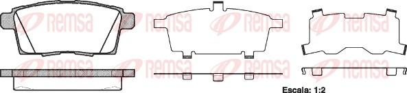 Remsa 1268.00 - Тормозные колодки, дисковые, комплект autospares.lv