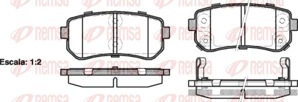 Remsa 1209.02 - Тормозные колодки, дисковые, комплект autospares.lv