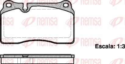 Remsa 1200.00 - Тормозные колодки, дисковые, комплект autospares.lv