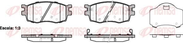 Remsa 1208.02 - Тормозные колодки, дисковые, комплект autospares.lv