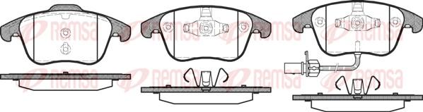 Remsa 1219.11 - Тормозные колодки, дисковые, комплект autospares.lv