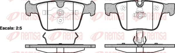 Remsa 1216.00 - Тормозные колодки, дисковые, комплект autospares.lv