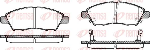 Remsa 1210.02 - Тормозные колодки, дисковые, комплект autospares.lv